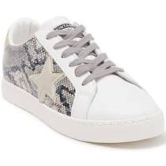 Vintage Havana Shoes - Vintage Havana Kate Gold White Snakeskin Sneaker 9